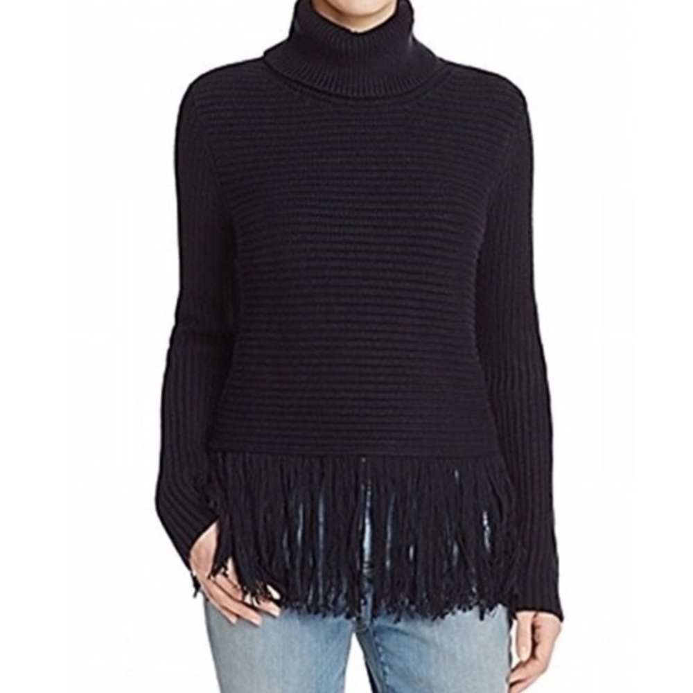 Michael Kors Black Fringe Sweater